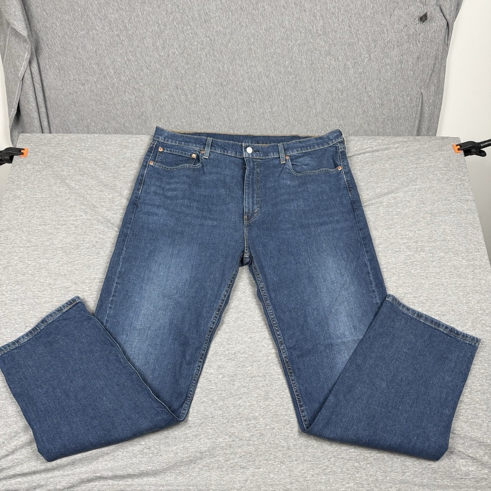 Levis 505 Jeans Mens 40x32 Blue Straight Leg Stretch Denim American Tag Cut